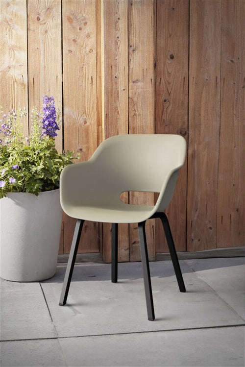 Keter Noa Tuinstoel - 2 stuks - 55x56,5x80cm - metalen frame - Zand - vtwonen shop