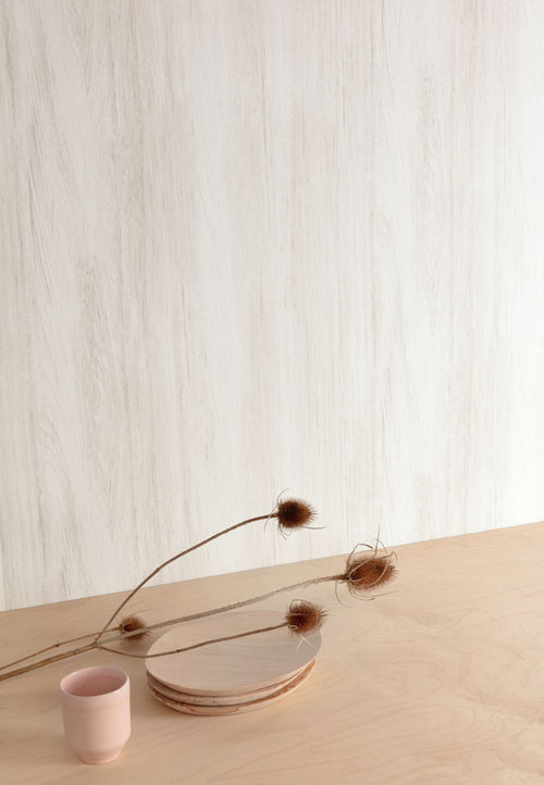 Masureel behang houtlook wit - 53 cm x 10.05 m - 631986 - vtwonen shop