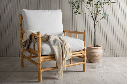 Rebellenclub loungestoel hydra - naturel bamboe - vtwonen shop