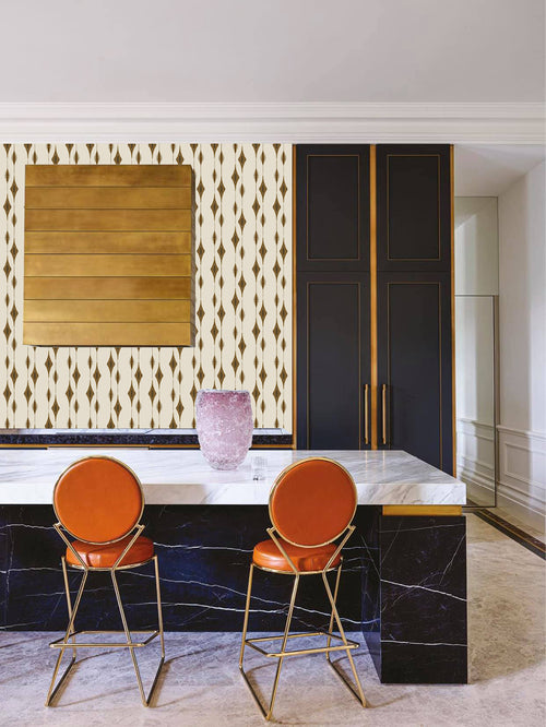 Catchii Behang Ikat Flores rust