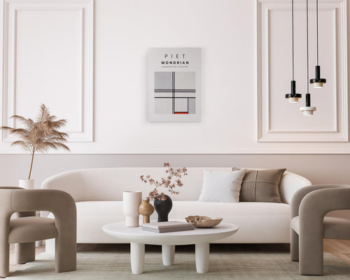 Canvas 60x40 Afdruk Mondriaan - vtwonen shop