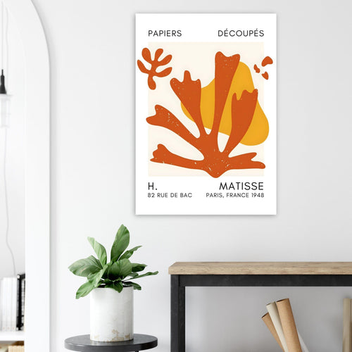 Artfulprints Poster Matisse – Abstract bloom orange   - 30x40 cm - Oranje