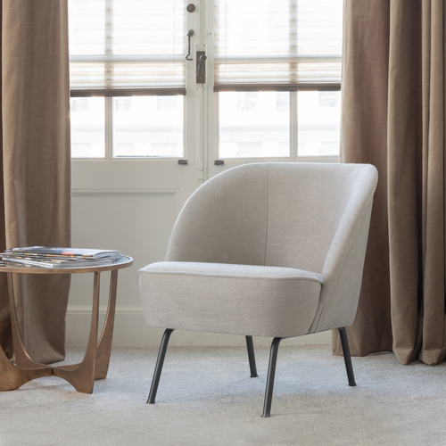 WOOOD fauteuil Vogue- Geweven stof - Zand - 69x57x70