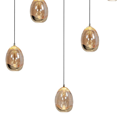 Highlight hanglamp Golden - 8 lichts - 115  x 155   cm -  amber zwart
