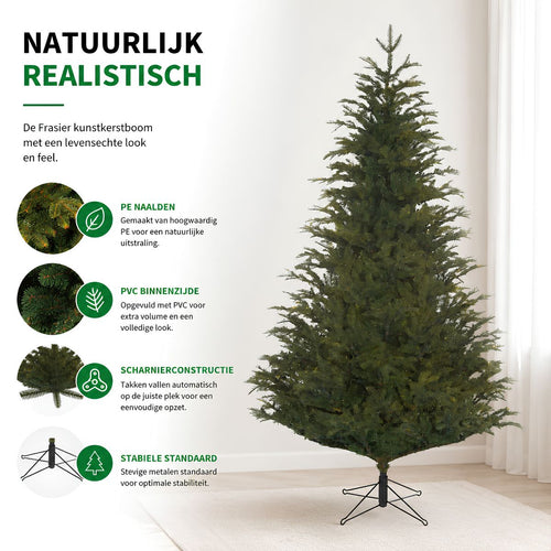 Black Box Trees Frasier - Kerstboom met Volle Uitstraling en 1298 Takken - Kerstversiering voor Binnen - Kunstboom Makkelijk Op te Zetten - H155 x