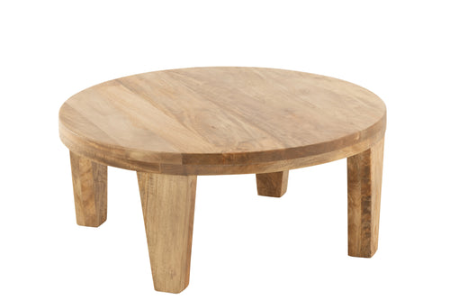 J-Line salontafel Rond Mango - hout - naturel - vtwonen shop