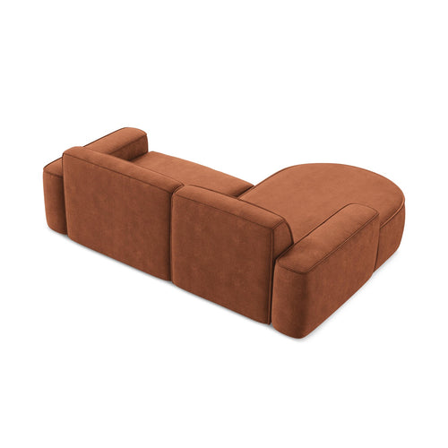 LaMiaSofa hoekbank links Melissa - chenille stof - terracotta - 224x166x70