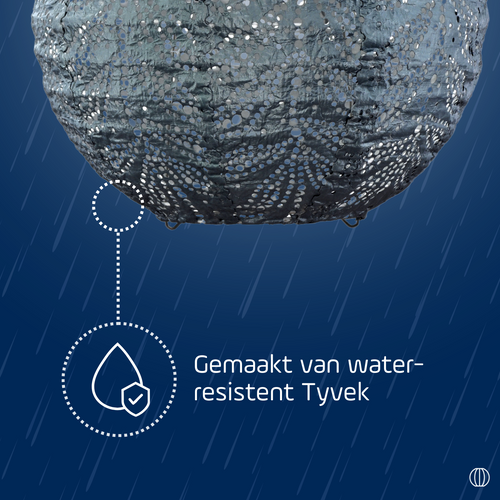 Lumiz solar lampion - folia rond - 320 cm - grijs blauw - vtwonen shop