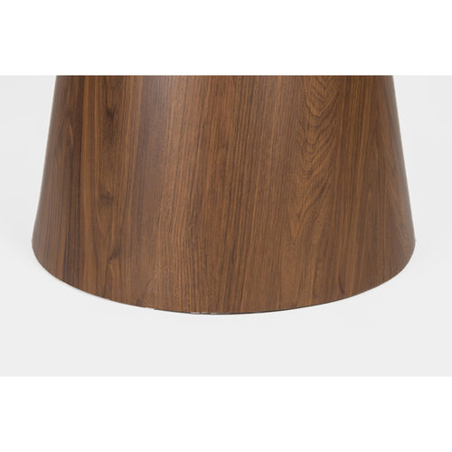 Housecraft Living Almira Eettafel Rond 115 cm Hout/ Marmerlook Walnootkleur - Bruin