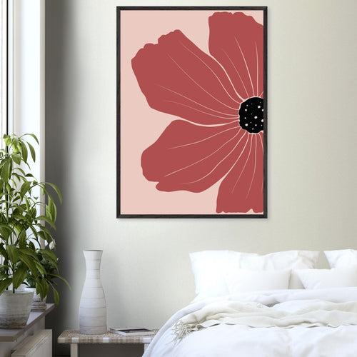 Artfulprints Poster Boho – Red poppy   - 70x100 cm - Rood