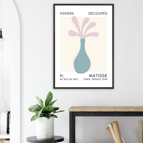 Artfulprints Poster Matisse - Ocean flower pink   - 70x100 cm - Roze