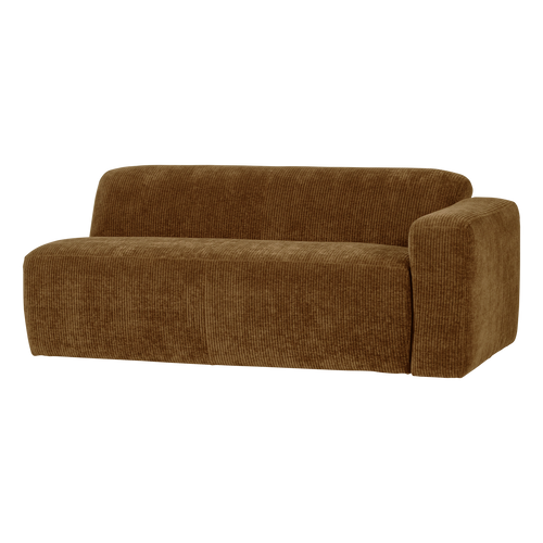 WOOOD 2-zits bank arm rechts Mojo Base - Rib - Honinggeel - 74x185x97