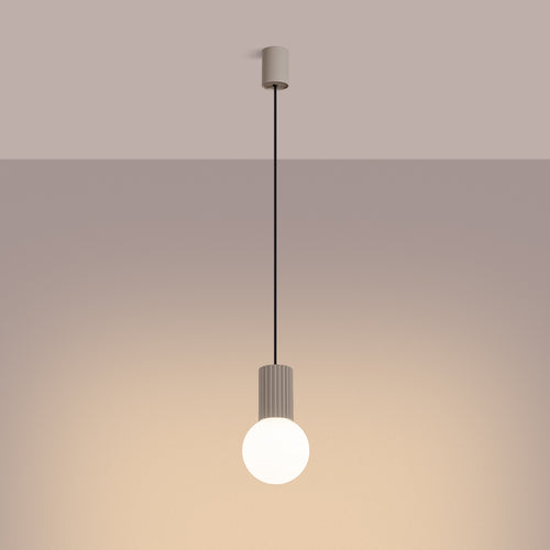 Sollux Lighting Hanglamp HALO 1 taupe - 12x12x120cm