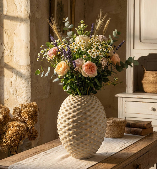 Mauro Ferretti vaas - Ø 29,5x36 cm - beige