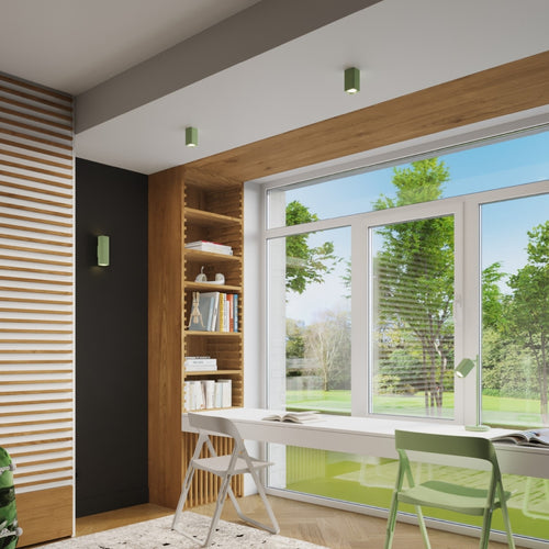 Sollux Lighting Tafellamp RAYO saliegroen - 14,5x14,5x43cm