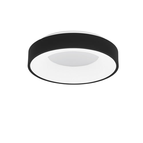 Merano Bancroft 38cm Geïntegreerde LED Semi Flush Light Sandy Zwart Aluminium LED 30W 1950Lm 3000K