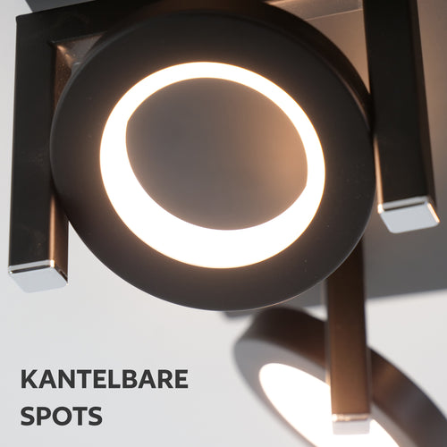 EGLO opbouwspot Trastanello - led - 4 lichts - zwart - vtwonen shop