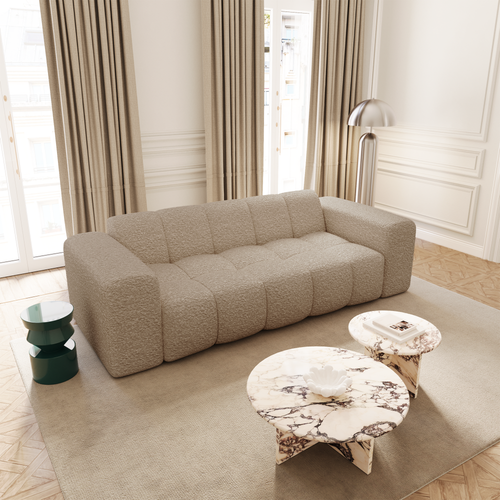 Premium Interiors - Bank BLOOM - bouclé-stof mol 241cm
