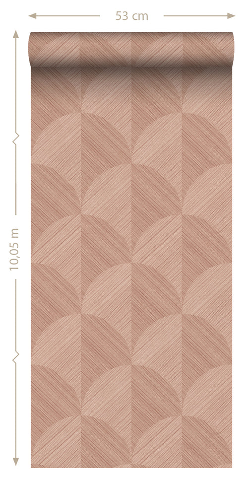 Origin Wallcoverings behang 3D-motief terracotta roze - 0.53 x 10.05 m - 347937 - vtwonen shop