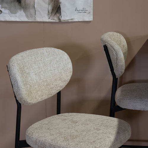 Giga Meubel Barkruk Vajen - Stof/Metaal - Beige - Set van 2 - vtwonen shop