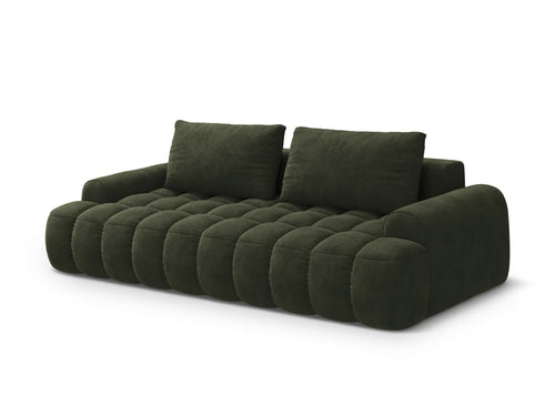 Cosmopolitan Design Slaapbank met opbergdoos Linz 4-zits, flueel groente - 100x250x84cm