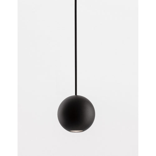 Merano Burbank Slanke hanglamp plafondlamp zwart aluminium zwart stof draad LED 4,5W 220Lm 3000K