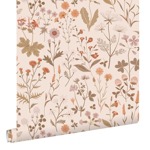 ESTAhome behang veldbloemen beige - 0,53 x 10,05 m - 139596 - vtwonen shop