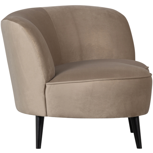 WOOOD loungefauteuil rechts Sara - Velvet - Khaki - 71x112x81 - vtwonen shop