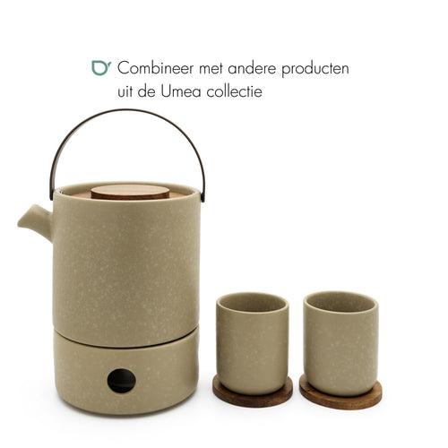 Bredemeijer - Theemok Umea 200ml leemgrijs+onderzetter - vtwonen shop