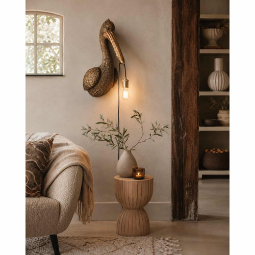 Light & Living wandlamp Pelikaan - brons - 33x28x63cm