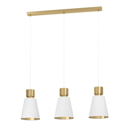 EGLO hanglamp Aglientina - e27 - 90 cm - koper-geborsteld/wit - vtwonen shop