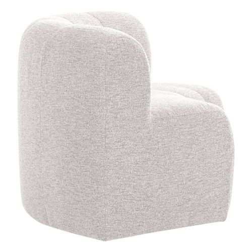 WOOOD eetbank halfronde hoek rug Mojo Base - Bouclé - Ecru - 83x152x76