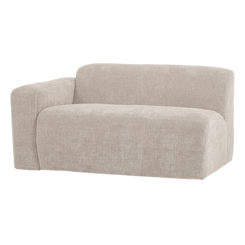 WOOOD 1,5-zits bank arm links Mojo Base - Rib - Ecru - 74x145x97