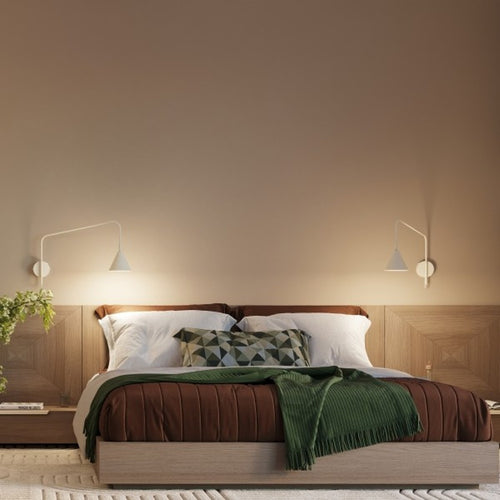 Sollux Lighting Wandlamp NOX 1 beige met schakelaar - 14x61x30cm