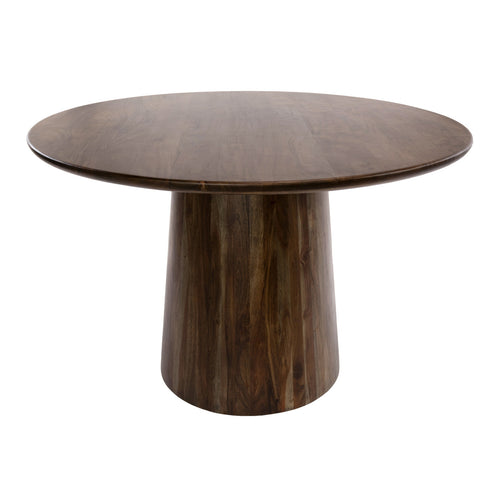 Giga Meubel Eettafel Central - Rond Bruin Hout - Ø130cm