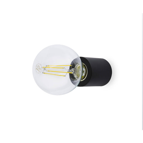 Faro Ten - 1 Light Indoor Kaars Wand- / Plafondlamp Zwart, E27