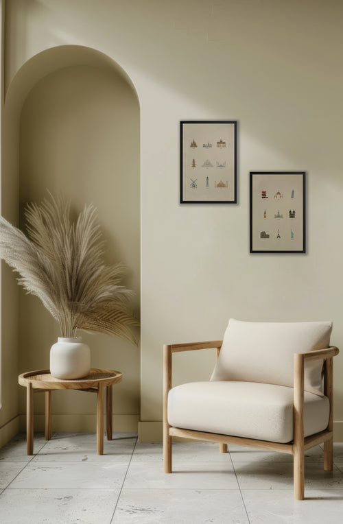 Zwarte lijst met kader 40x30 beroemde iconen - vtwonen shop