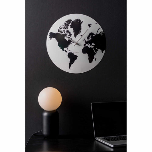 Karlsson wandklok World Map - wit - Ø39cm - vtwonen shop