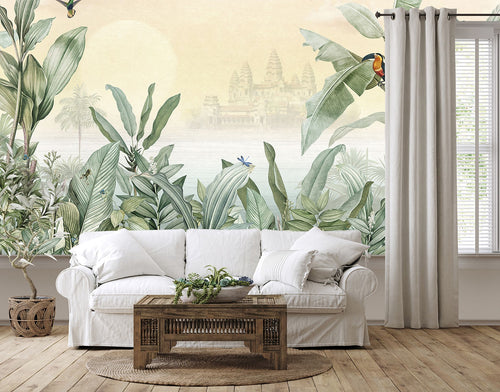 Sanders & Sanders fotobehang jungle-motief groen - 424 x 280 cm - 640778