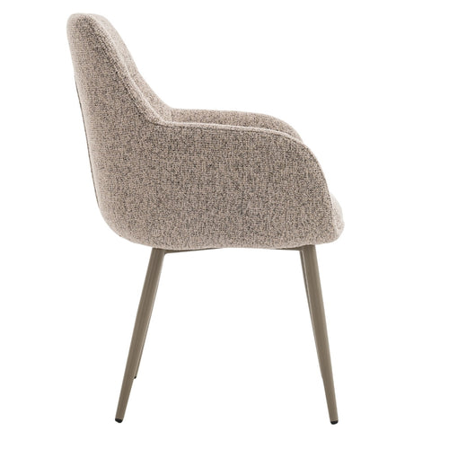 DÉJA Living Eetkamerstoel Noé - Taupe/Taupe - Zithoogte 47cm - Set van 2 - vtwonen shop