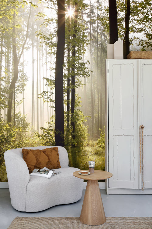 Sanders & Sanders fotobehang bosrijk landschap groen - 360 x 254 cm - 600374
