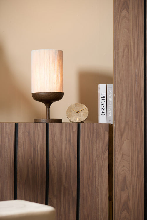 Light & Living klok MORENO - 15x14.5x13cm - bruin
