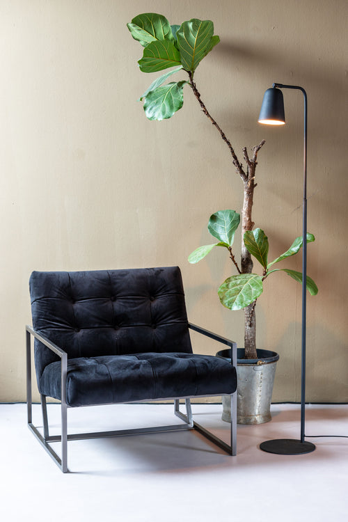 Light & Living vloerlamp Kiara - zwart - 34x23x148cm - vtwonen shop