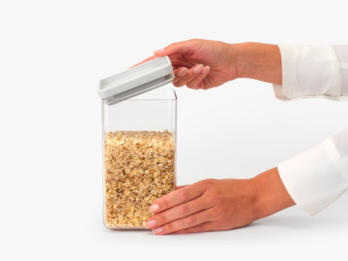 Brabantia Tasty+ Voorraadbussen stapelbaar 1,6 + 1,6 + 3,5 liter - Light Grey - vtwonen shop