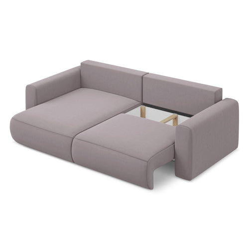 LaMiaSofa hoekbank links Perugia - velours - lavendel - 240x149x82