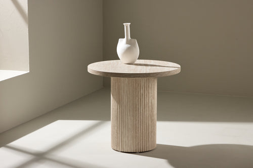 Rebellenclub  Junon Salontafel ø50 cm - Travertin
