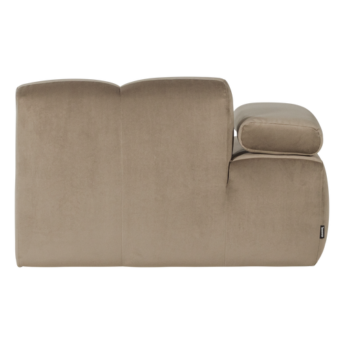 WOOOD 1-zits bank arm links Mojo - Velvet - Khaki - 74x124x97