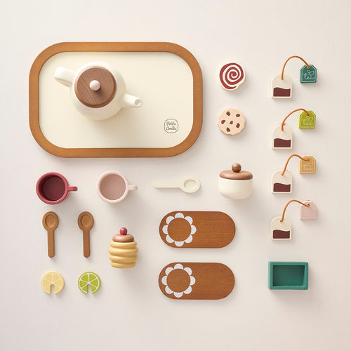 Petite Amélie Houten theeservies - 20 delig - Noyer - vtwonen shop