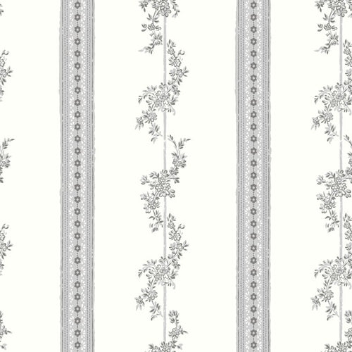 Borastapeter behang bloemen beige en grijs - 53 cm x 10.05 m - 660046