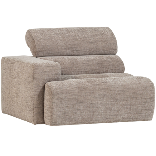 WOOOD 1-zits element bank arm links Novi - Polyester - Naturel Melange - 86x109x113 - vtwonen shop